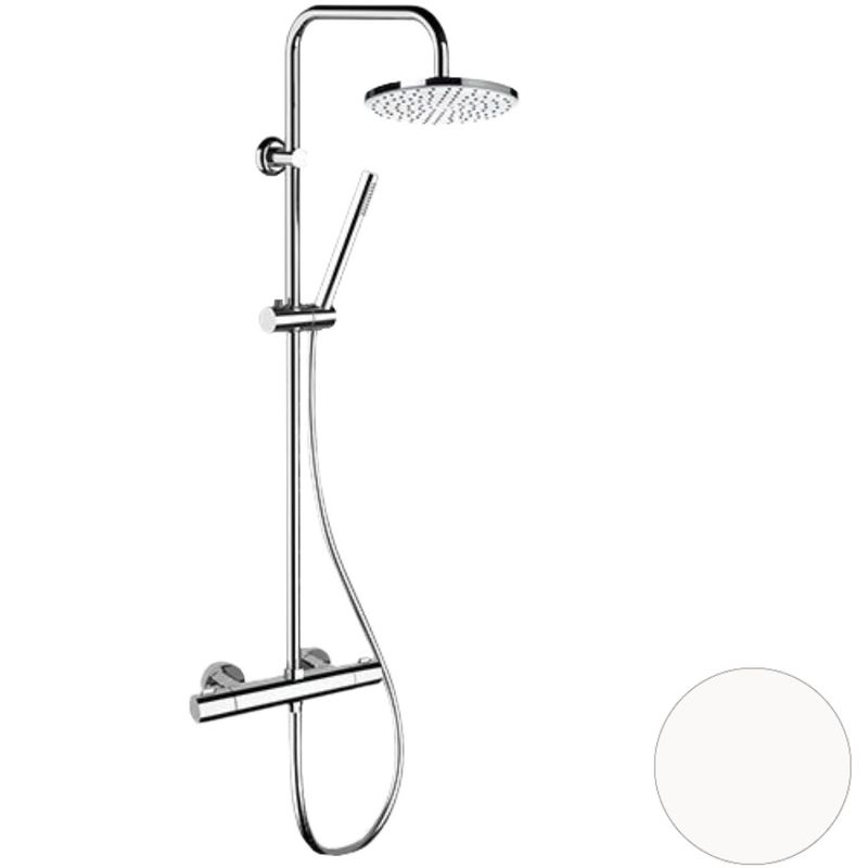 Душевая система Remer Elegance EQ32X7MMM20BO (белый матовый), с термостатом, без излива