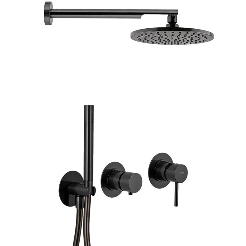 Душевая система Remer X Style X96S02OCFP (черный брашированный хром), без излива