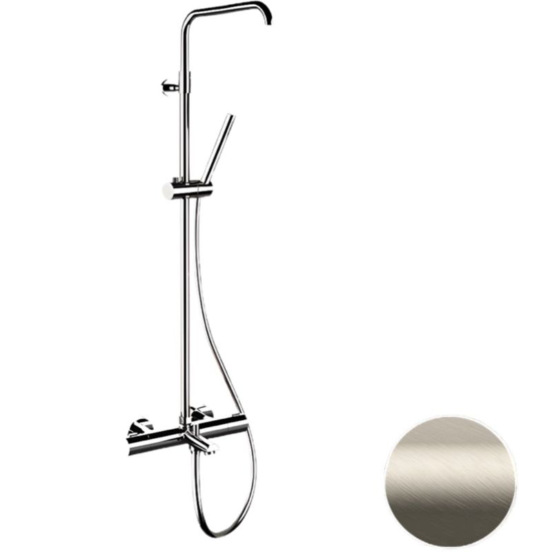 Душевая система термостатическая Remer Elegance EQ34A7MMSSOFXV (сталь), с изливом