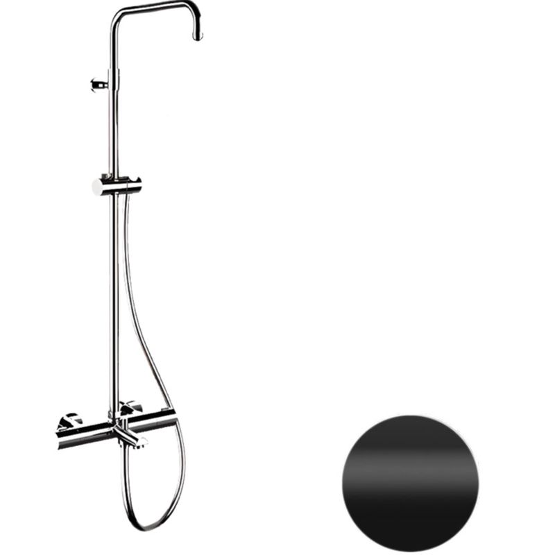 Душевая система термостатическая Remer Elegance EQ34ASSDNO (черный матовый), с изливом