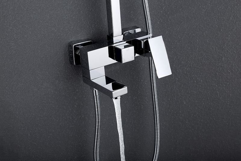 Душевая стойка Abber Daheim AF8216 (хром), с изливом