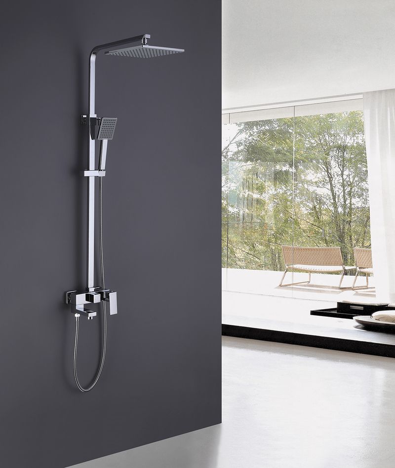 Душевая стойка Abber Daheim AF8216 (хром), с изливом