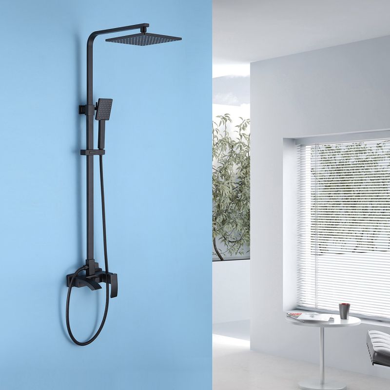 Душевая стойка Abber Wasserfall AF8616B (черный матовый), с изливом
