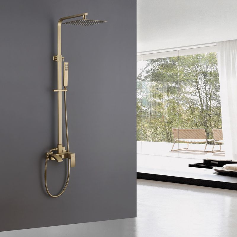 Душевая стойка Abber Wasserfall AF8616G (золотой матовый), с изливом