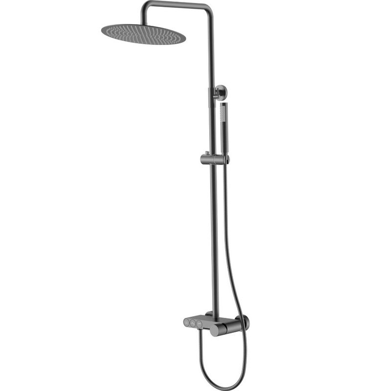 Душевая стойка Boheme Stick Spirale 128-GM.4 30x30 см (оружейный металл), с изливом