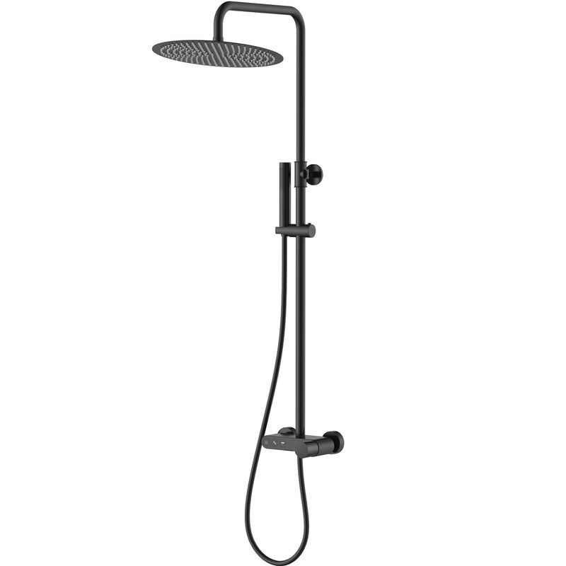 Душевая стойка Boheme Stick Touch 128-BB.2 30x30 см (черный матовый), с изливом
