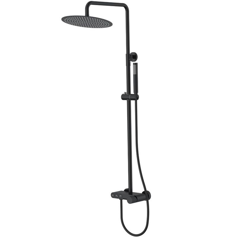 Душевая стойка Boheme Stick Linea 128-BB.3 30x30 см (черный матовый), с изливом