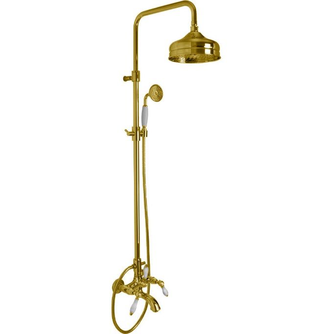 Душевая стойка Fima Carlo Frattini Herend F5404/2CBOR (золотой), с изливом