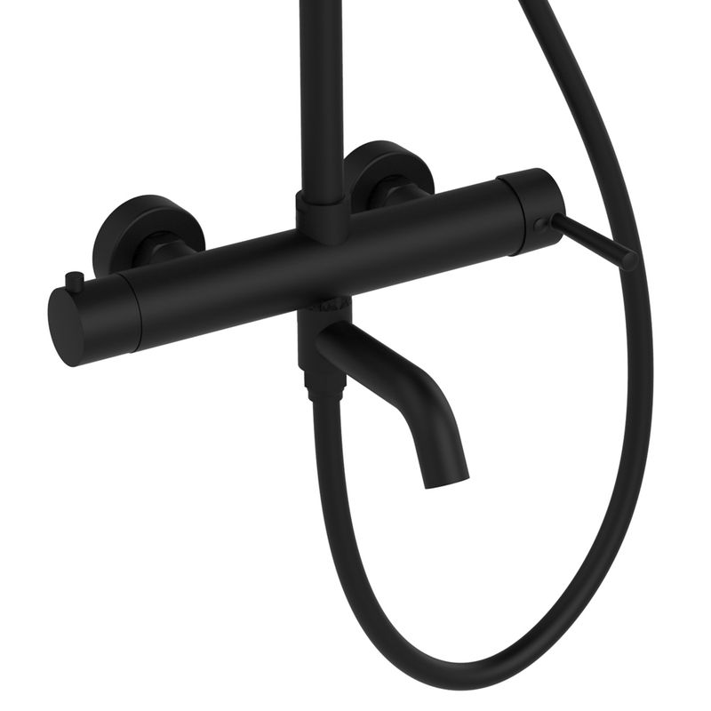 Душевая стойка Raiber Graceful RPB-006 (черный матовый), со смесителем
