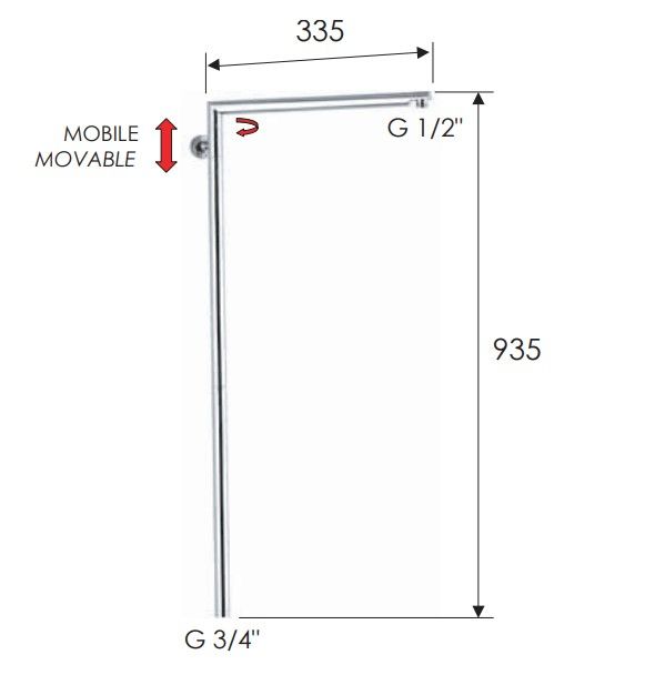 Душевая стойка Remer 329N (хром)