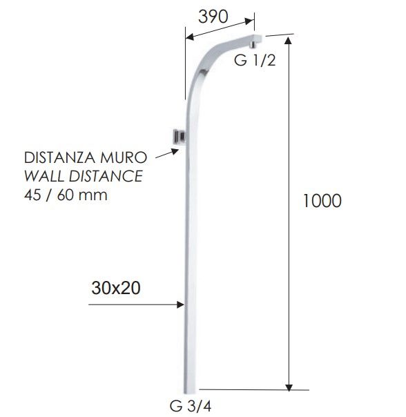 Душевая стойка Remer 329W (хром)