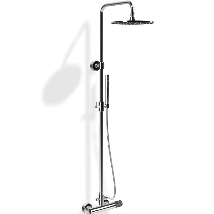 Душевая стойка с верхним душем 25x25 Fima Carlo Frattini Wellness Colonne doccia F3035T/2VCR (хром), без излива
