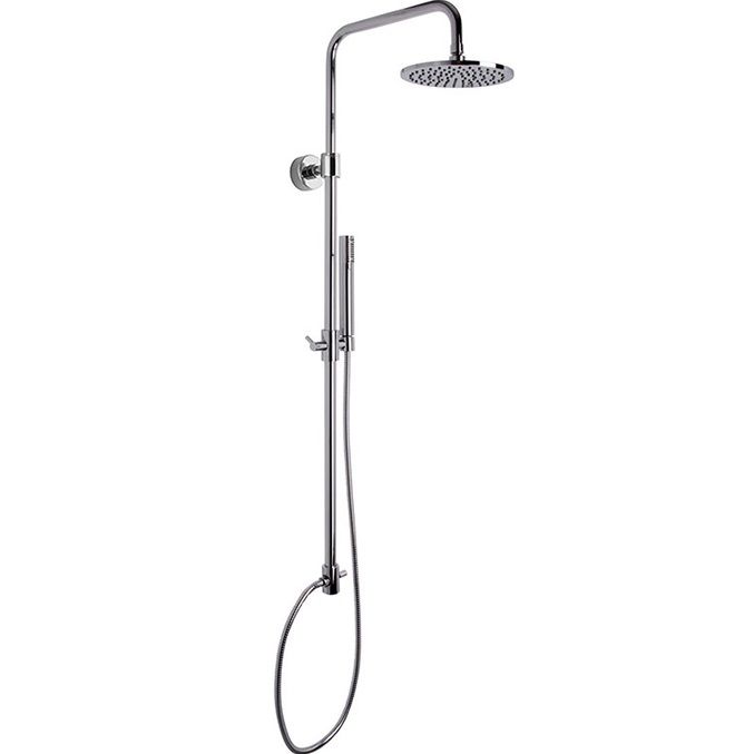Душевая стойка с верхним душем 30x30 Fima Carlo Frattini Wellness Colonne doccia F2120LCR (хром), с держателем и ручным душем