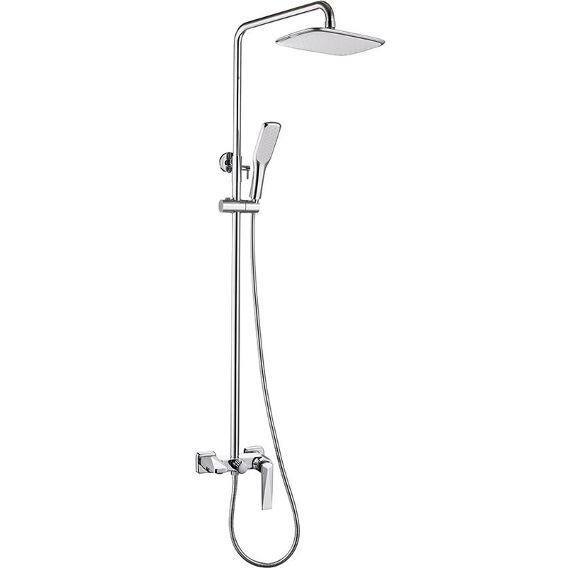 Душевая стойка со смесителем 20x20 см. Boheme Venturo 378 (хром), с изливом