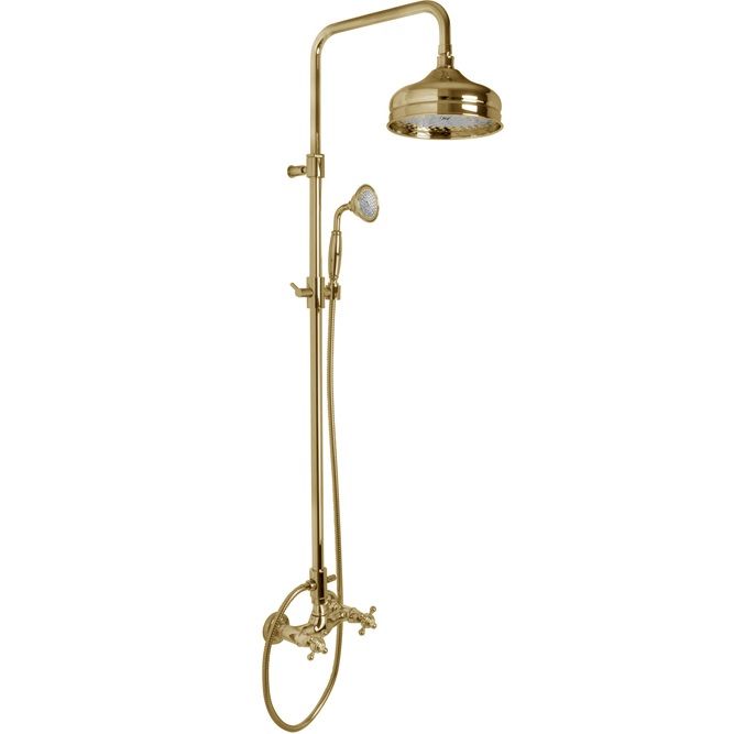 Душевая стойка со смесителем Fima Carlo Frattini Elizabeth F5085/2OR (золотой), без излива