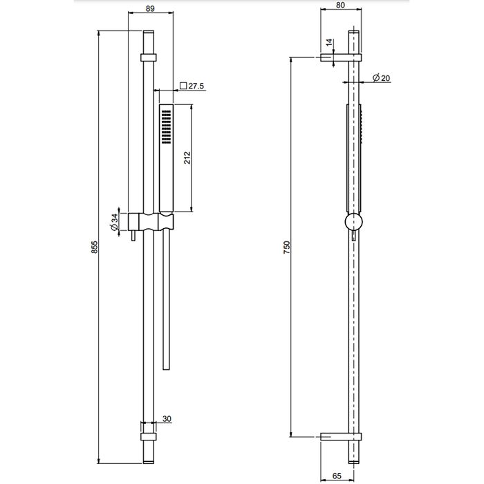 Душевая штанга Fima Carlo Frattini Wellness Saliscendi F2218OR (золотой), с ручным душем