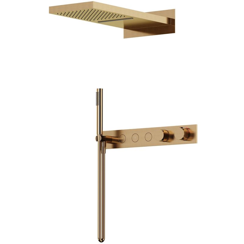 Душевой комплект с термостатом Sancos Линн (Linn) SC9023BB (брашированная бронза), с внутренней частью, без излива