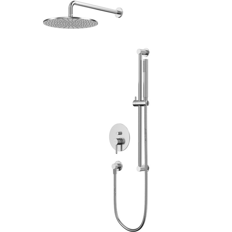 Душевой комплект скрытого монтажа 30x30см., Whitecross Серия Y YSET05NIB (никель брашированный), без излива
