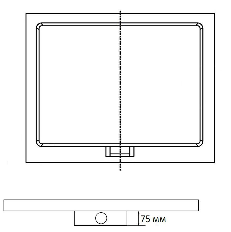 Душевой поддон RGW STA RGW STA-21B 16330280-04 100x80 (черный)