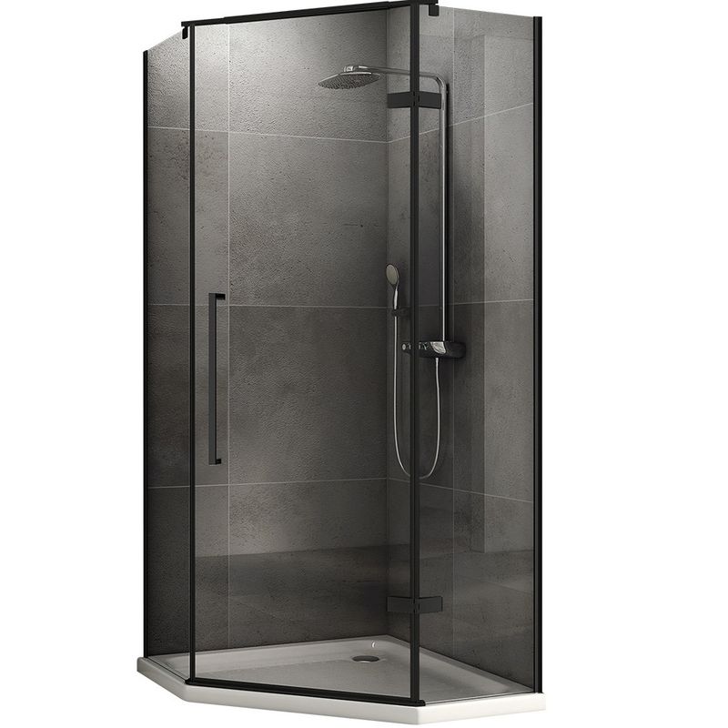 Душевой уголок Abber Ewiges Wasser AG05080B 80х80х195 (черный матовый)