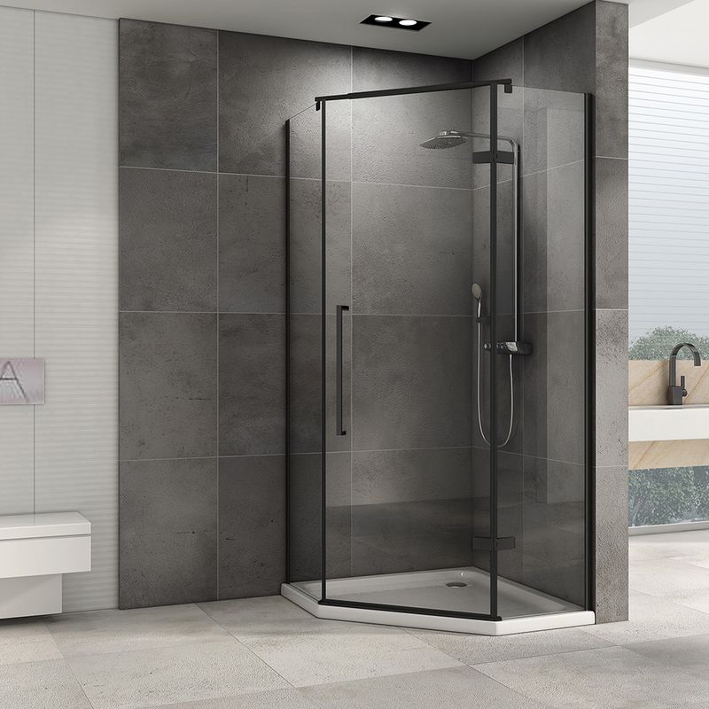 Душевой уголок Abber Ewiges Wasser AG05090B 90х90х195(черный матовый)