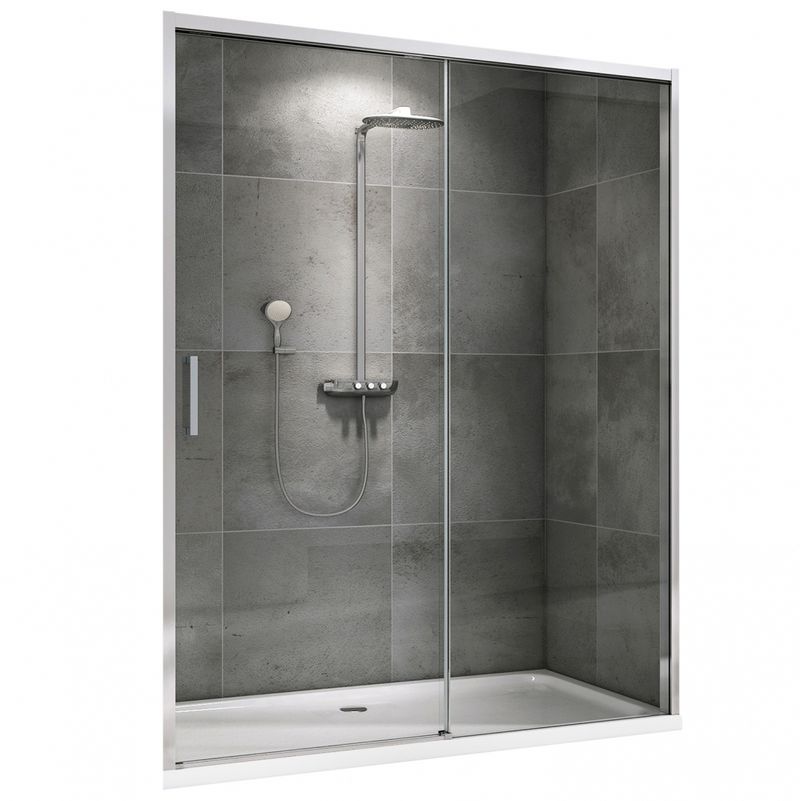 Душевая дверь Abber Komfort AG93120 120х200 (хром), с доводчиками