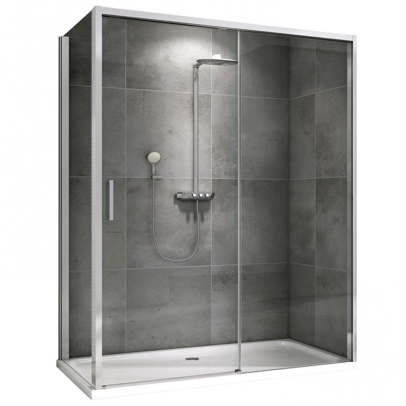 Душевой уголок Abber Komfort AG93120-S102 120x100x200 (хром), с доводчиками