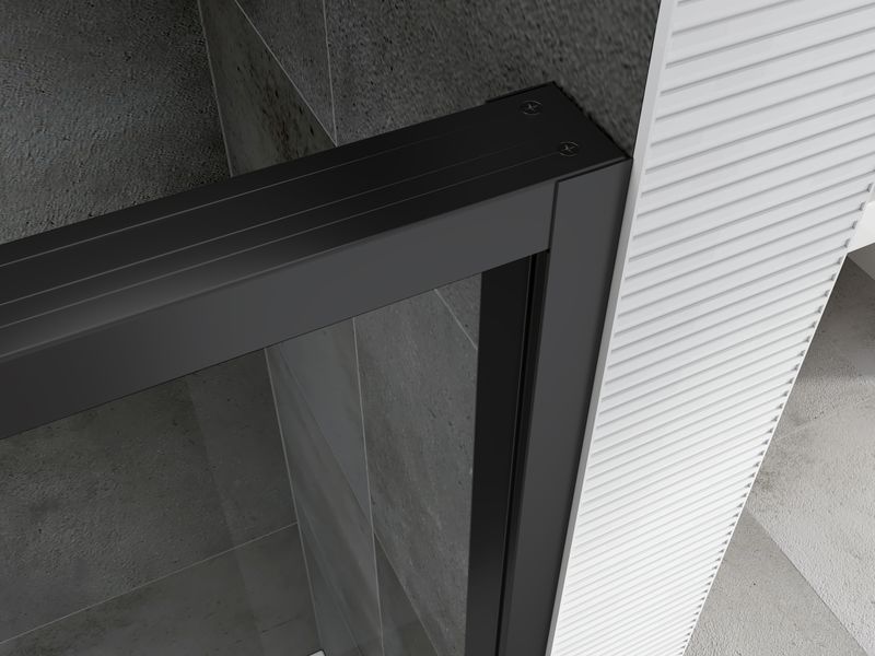 Душевая дверь Abber Komfort AG93120B 120х200 (черный матовый), с доводчиками