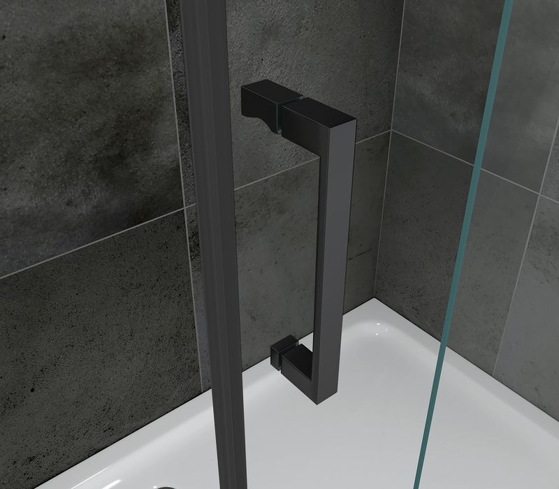 Душевой уголок Abber Komfort AG93140B-S92B 140х90х200 (черный матовый), с доводчиками