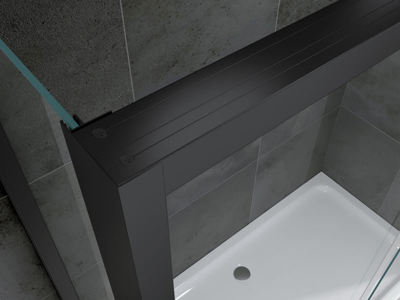 Душевой уголок Abber Komfort AG93160B-S102B 160x100x200 (черный матовый), с доводчиками