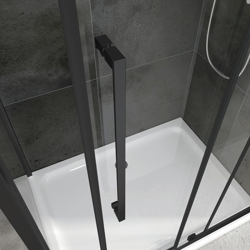 Душевой уголок Abber Schwarzer Diamant  AG30110BH-S70B 110x70x195 (черный матовый)