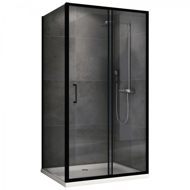 Душевой уголок Abber Schwarzer Diamant AG30130B5-S80B5 130x80x190 (черный матовый)
