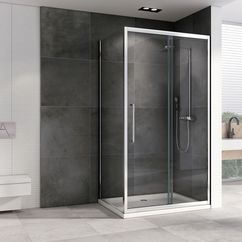 Душевой уголок Abber Schwarzer Diamant AG30100H-S80 100x80x195 (хром)