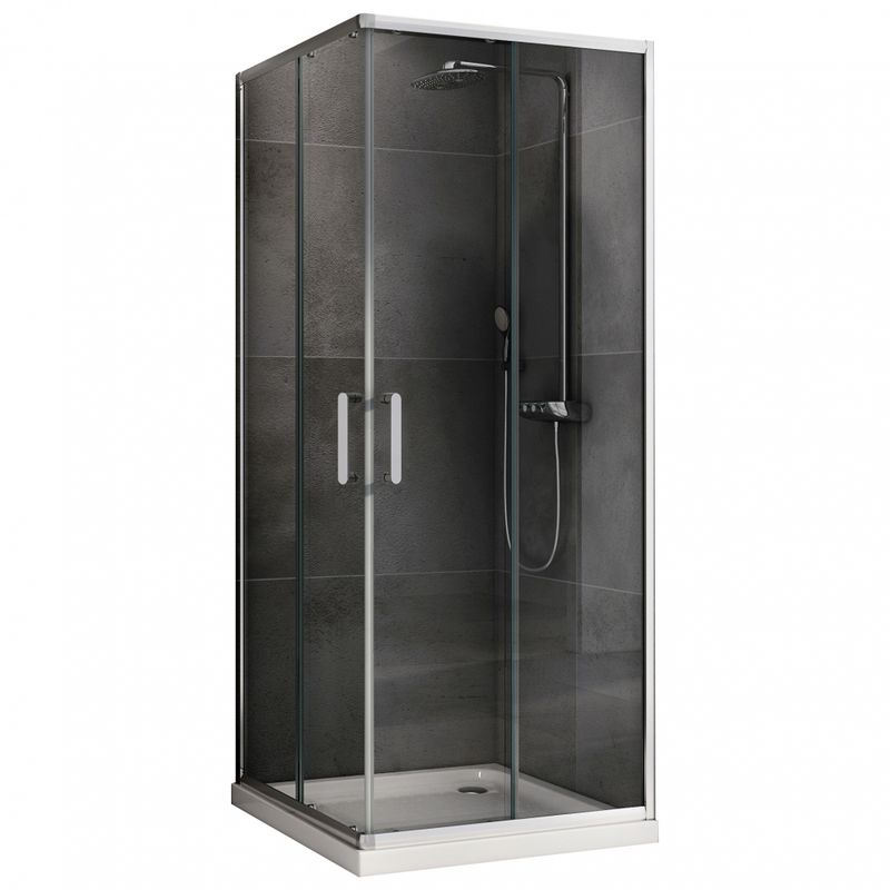 Душевой уголок Abber Schwarzer Diamant AG021005 100х100х190 (хром)