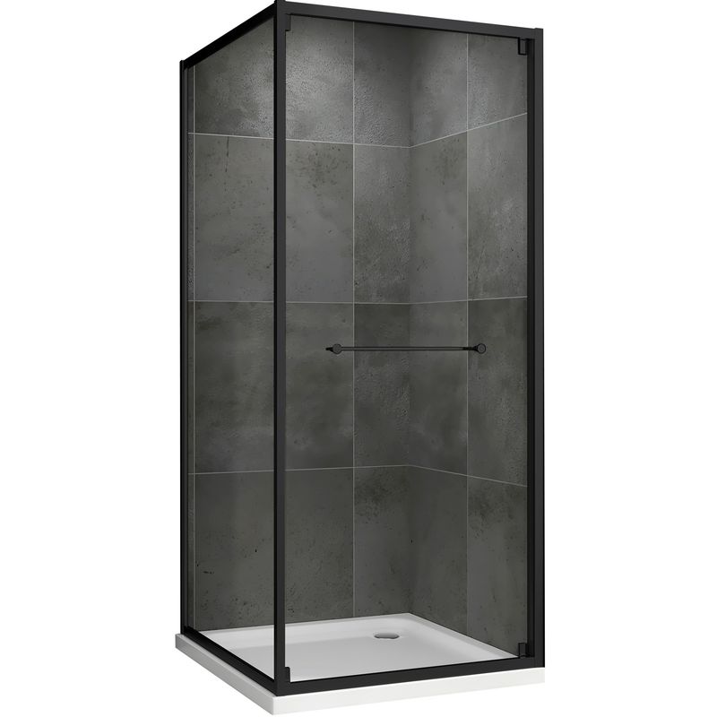 Душевой уголок Abber Schwarzer Diamant AG0A090B 90x90x195 (черный)