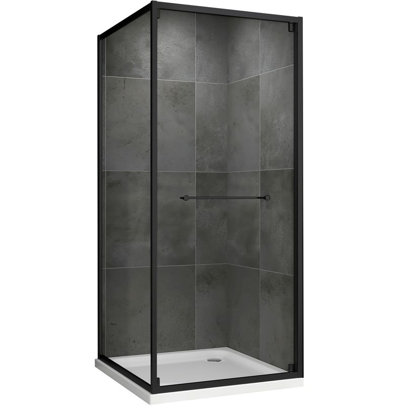 Душевой уголок Abber Schwarzer Diamant AG0A100B 100x100x195 (черный)
