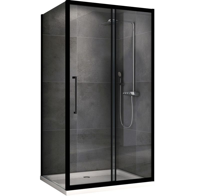 Душевой уголок Abber Schwarzer Diamant AG30100BH-S50B 100x50x195 (черный матовый)