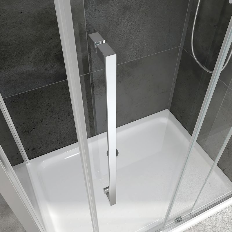 Душевой уголок Abber Schwarzer Diamant AG30110H-S90 110x90x195 (хром)