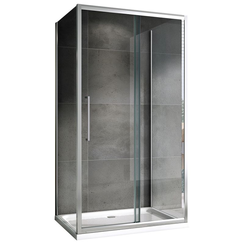 Душевой уголок Abber Schwarzer Diamant AG30120H-S80 120x80x195 (хром)