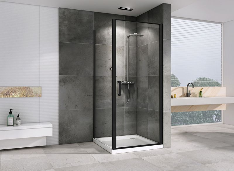 Душевой уголок Abber Sonnenstrand AG04090B-S75B 90x75x195 (черный матовый)
