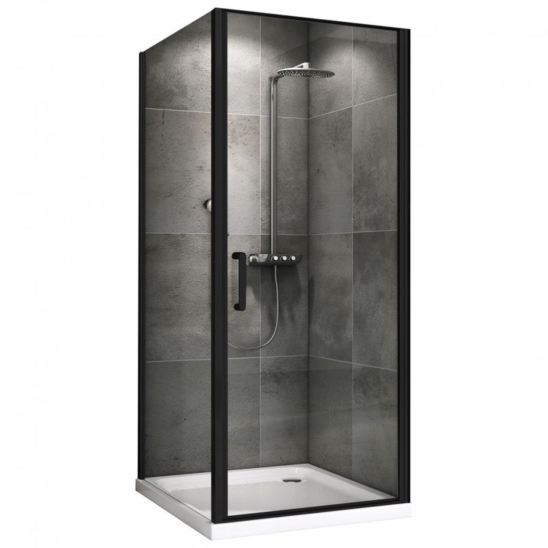 Душевой уголок Abber Sonnenstrand AG04100B-S85B 100x85x195 (черный матовый)
