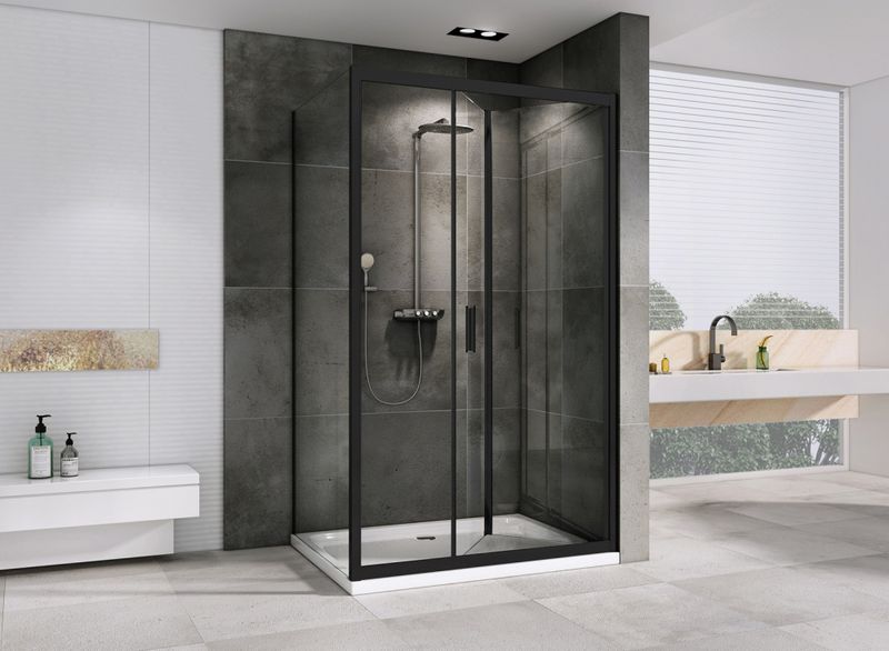 Душевой уголок Abber Sonnenstrand AG07100B-S100B 100x100x195 (черный матовый)