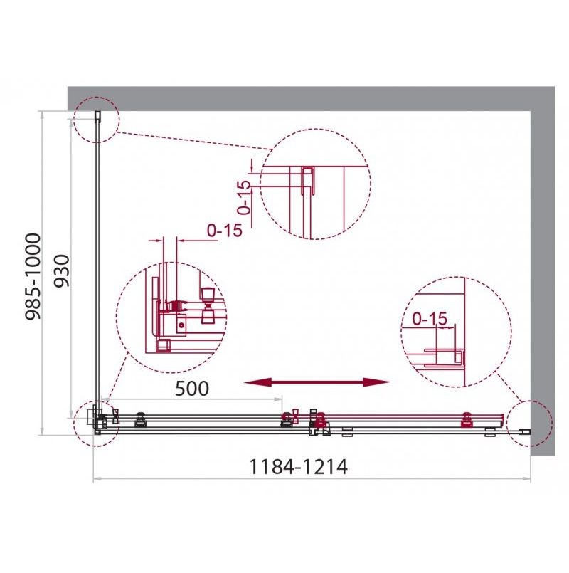 Душевой уголок BelBagno Acqua ACQUA-AH-1-120/100-C-Cr 120x100