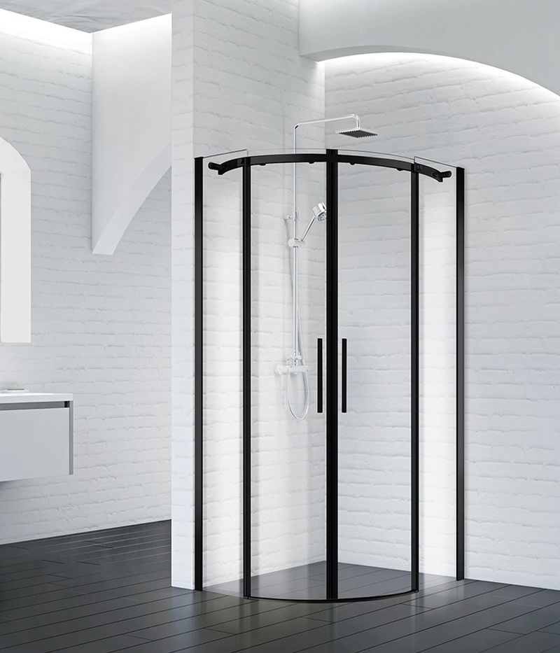 Душевой уголок BelBagno Acqua ACQUA-R-2-90-C-NERO 90x90