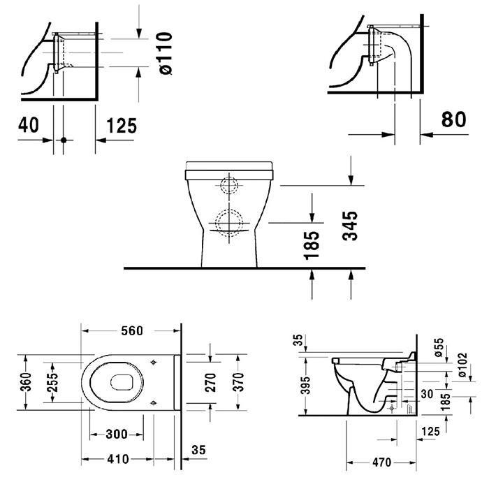 Писсуар Duravit Starck 3 0822350007 33x35