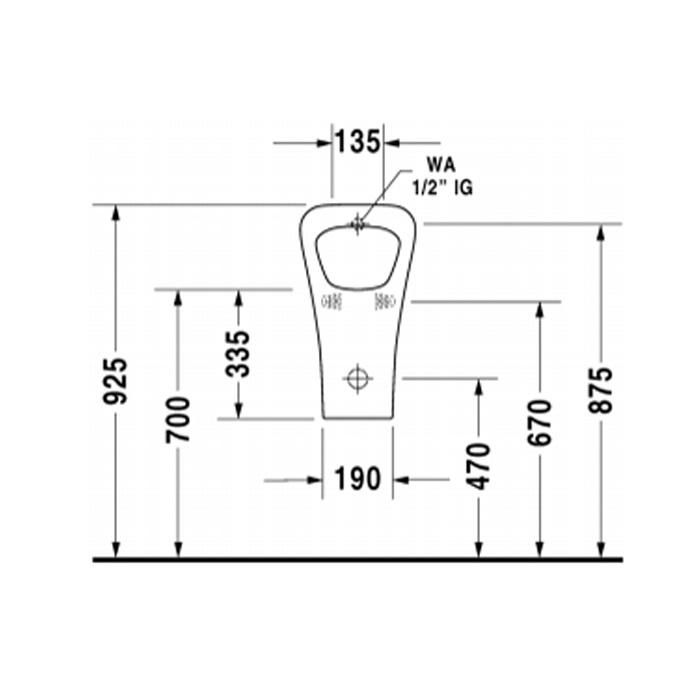 Писсуар Duravit DuraStyle 2804300007 34x30