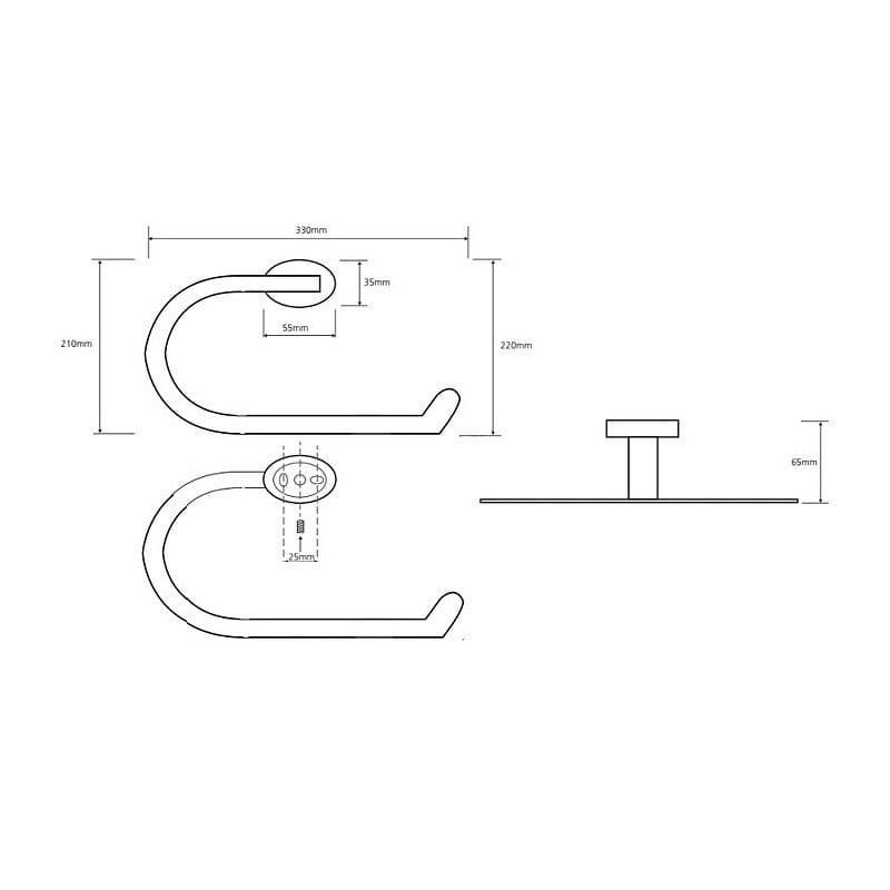 Полотенцедержатель Bemeta Oval 118404061