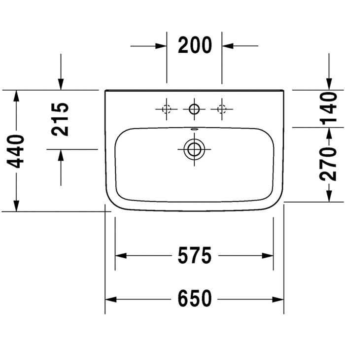 Раковина подвесная Duravit DuraStyle 2319650030 65x44
