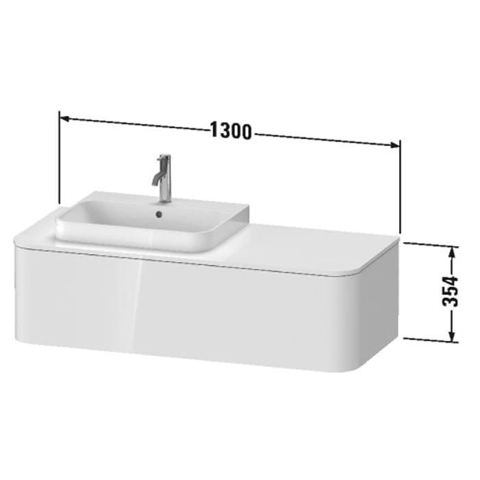 Тумба подвесная Duravit Happy D.2 Plus HP4942L2222 130x55