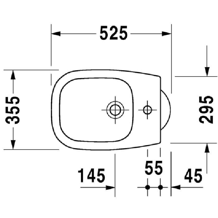 Биде напольное Duravit D-Code 22381000002 54x35